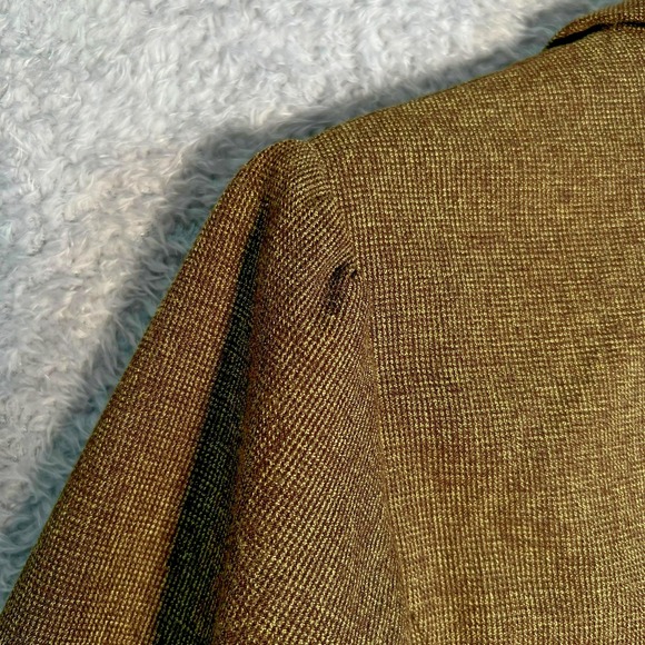 Jessica London Blazer Size 14 Brown Textured Peplum Hem Workwear Career - Picture 6 of 9